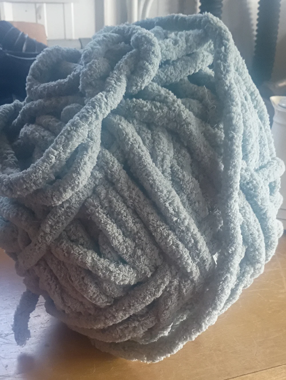 Soft Plush Bath Yarn - Light Blue